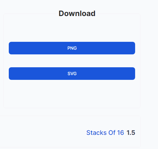 Choose the format of the download